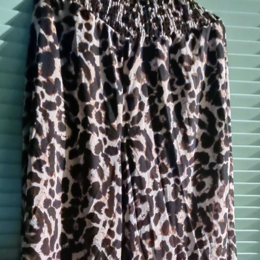 Leopard Wide leg pants